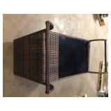 Wicker Outdoor Bar Cart with Storage Cabinet by Karl home Customer Returns See Picture