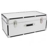 Seward Basic 32 in. x 13.25 in. x 17.75 in. Trunk, White  Customer Returns See Picture