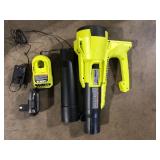 RYOBI ONE+ 18V 90 MPH 250 CFM Cordless Battery Leaf Blower/Sweeper with 2.0 Ah Battery and Charger  Customer Returns See Picture
