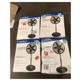 Lot of Lasko 18 in. 3 Speed Oscillating Pedestal Fan with Adjustable Height, Easy Assembly, and Quiet Cooling for Any Room in Black v  Customer Returns See Picture