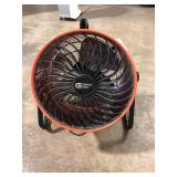 Commercial Electric 16 in. 3-Speed Drum Floor Fan in Orange High Velocity Turbo  Customer Returns See Picture