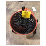 Commercial Electric 16 in. 3-Speed Drum Floor Fan in Orange High Velocity Turbo  Customer Returns See Picture