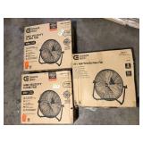 Lot of Commercial Electric 20 in. 3-Speed High Velocity Floor Fan   Customer Returns See Picture