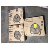 Lot of Commercial Electric 20 in. 3-Speed High Velocity Floor Fan   Customer Returns See Picture
