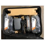 RIDGID 18V Lithium-Ion (2) 4.0 Ah Battery Starter Kit with Charger and Bag Customer Returns See Picture