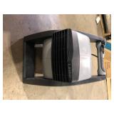Lasko 11.2 in. 3 Speeds Blower Fan in Gray with Carry Handle, Circuit Breaker, Power Outlets, High Velocity Utility Pivoting Customer Returns See Picture