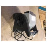 Lasko 11.2 in. 3 Speeds Blower Fan in Gray with Carry Handle, Circuit Breaker, Power Outlets, High Velocity Utility Pivoting Customer Returns See Picture