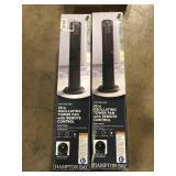 Lot of  Hampton Bay 40 in. 4 Speed Digital Oscillating Tower Fan with Remote Control in Black  Customer Returns See Picture