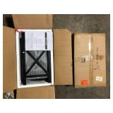 Lot of Black Night Stand Bedside Table with Drawer Wooden Side Tables Bedroom Night Stand 21.6 in. H x 12 in. W x 16 in. D Customer Returns See Pictures