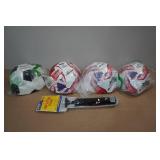 *4* Biggz Soccer Balls with Inflator