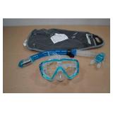 Cressi Pano 3 Snorkel Set -Blue/Clear