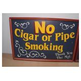 *2* Wooden No Smoking Bar Signs