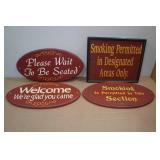 *4* Wooden Tavern Rules Sign