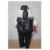 Decorative Biker Fabric Santa
