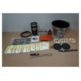 Assorted Harley Davidson -Beer Bucket, Mug, Boot Mark Remover, Coasters