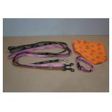 3 Harley Davidson Dog Leashes with Bandana and Collar