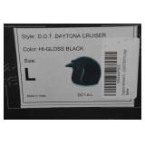 Daytona DOT Daytona Cruiser Motorcycle Helmet -Large, Hi-Gloss Black