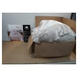 NEW Tache Home Fashion 6-Piece Satin Floral Comforter Set -King, Beige