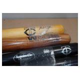 Signed Minnesota Twins Bats - Guerrier, Tiffee, Bartlett, Cuddyer