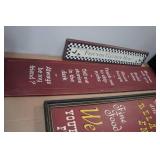 Assorted Home Décor -Signs, Memory Box, Ornament