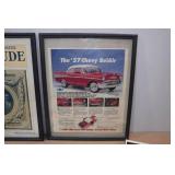 Assorted Collectables -Vintage Photographs, Meat Mallet, Framed Advertisements