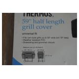 Grill It 65" Gray Grill Cover with 59" Half Length Grill Cover