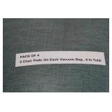 *4* Wellsin Shredded Memory Foam Chair Cushions -Dark Green
