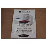 *4* Wellsin Shredded Memory Foam Chair Cushions -Dark Green