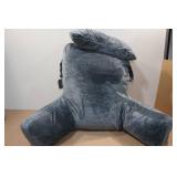 Sliguy Extra Large Reading Pillow Bed Rest with Detachable Neck Roll -Gray