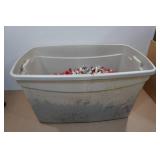 Large Bin of Empty Shotgun Shells with Some Wads - Mostly 12 Gauge