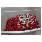 Large Bin of Empty Shotgun Shells with Some Wads - Mostly 12 Gauge