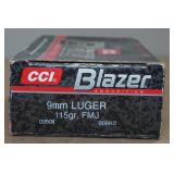 *42* CCI Blazer 9mm Luger 115 Gr FMJ Aluminum Case Ammo