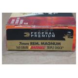 20 Federal Vital-Shok 7mm Rem Mag 160 Gr Barnes Triple Shock Ammo