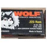 *60* Wolf .223 Rem 55 Gr FMJ Steel Case Ammo