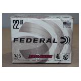 325 Federal Automatch .22 LR 40 Gr LRN Ammo