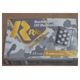 5 Rio 12 Gauge 2-3/4" 00 Buckshot Shotshells