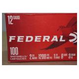 100 Federal Field & Target 12 Gauge 2-3/4" 8 Shot Shotshells