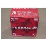 25 Federal Field & Target 20 Gauge 2-3/4" 7-1/2 Shot Shotshells