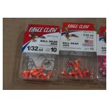 *6* 10-Packs Eagle Claw Ball Head Jigs