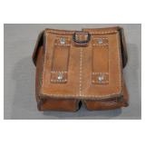 Vintage WWII German Dual Leather Ammo Pouch