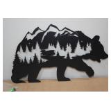 Lazer Cut Steel Bear Silhouette