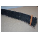 Leather Belt Gun Holster with Ammo Loops