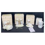 Lot of Precious Moments inc - "Wishing You Roads of Happiness", "Blessings From Above", "My Happiness" and "December" Mug