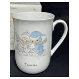 Lot of Precious Moments inc - "Wishing You Roads of Happiness", "Blessings From Above", "My Happiness" and "December" Mug