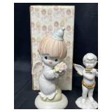 Excellent Condition Figurines inc Precious Moments and Cherished Teddies - "Happiness Divine", "Katie" CT, "Clown", Angel Figurine, Lefton China December Angel Figurine, "Dear God Kids" Figurine