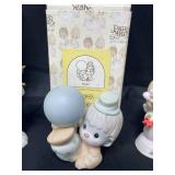 Excellent Condition Figurines inc Precious Moments and Cherished Teddies - "Happiness Divine", "Katie" CT, "Clown", Angel Figurine, Lefton China December Angel Figurine, "Dear God Kids" Figurine