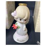 Excellent Condition Figurines inc Precious Moments and Cherished Teddies - "Happiness Divine", "Katie" CT, "Clown", Angel Figurine, Lefton China December Angel Figurine, "Dear God Kids" Figurine