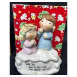 Excellent Condition Figurines inc Precious Moments and Cherished Teddies - "Happiness Divine", "Katie" CT, "Clown", Angel Figurine, Lefton China December Angel Figurine, "Dear God Kids" Figurine