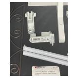 2 Decorative Wall Sconces, White Wall Shelf, and Curtain Rod with Mounting Accessories