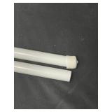 2 Decorative Wall Sconces, White Wall Shelf, and Curtain Rod with Mounting Accessories